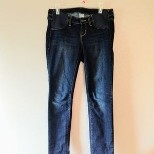 Old Navy Dark Wash Side Panel Maternity Jeans
